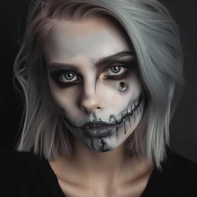Face and Body Paint Grey(30gm)Non-Toxic High-Quality Paint for Children and Adults Halloween Makeup, Costumes, Festivals