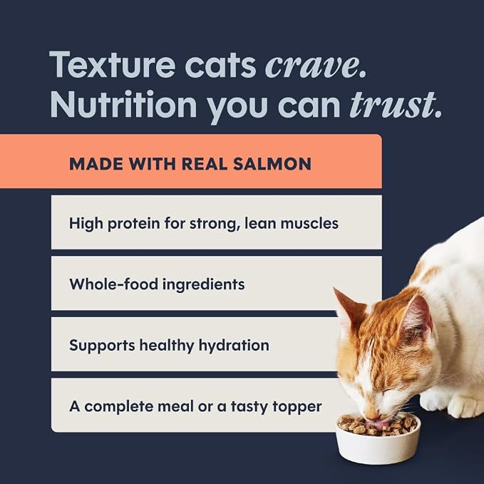 Instinct Flaked Entrees, Wet Canned Cat Food, Salmon, 3 oz. (24 Count) | Tender flaked cuts in savory gravy, high protein, real salmon, whole-food ingredients, grain-free, hydration support