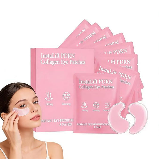 Serene Eye Patches, Instalift PDRN Eyes Patches & Collagen Eye Patches for Puffy Eyes, Hydrolyzed Collagen, Dark Circles, Hydrating Anti-Wrinkle Under Eyes Patches with Hyaluronic Acid (1Pcs 8 pairs）