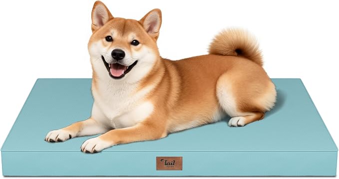 Outdoor Waterproof Orthopedic Dog Bed for Medium Size Dogs | Egg Crate Foam for Joint Support, Fits 36x23 Crates, TPU Waterproof Layer, Machine Washable 1680D Oxford Cover, Up to 50 lbs
