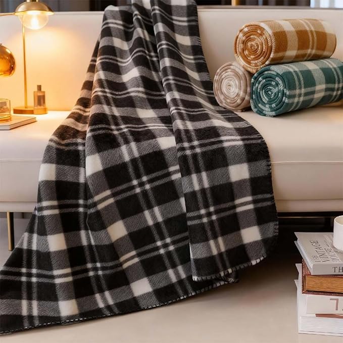 ZYFZCYBL Fleece Blanket Bulk Pack of 6 Cozy Fleece Throw Blankets 50x60 Warm Soft Lightweight Breathable Pet-Friendly for Bed Sofa Camping Wedding Gifts（Multiple Print）