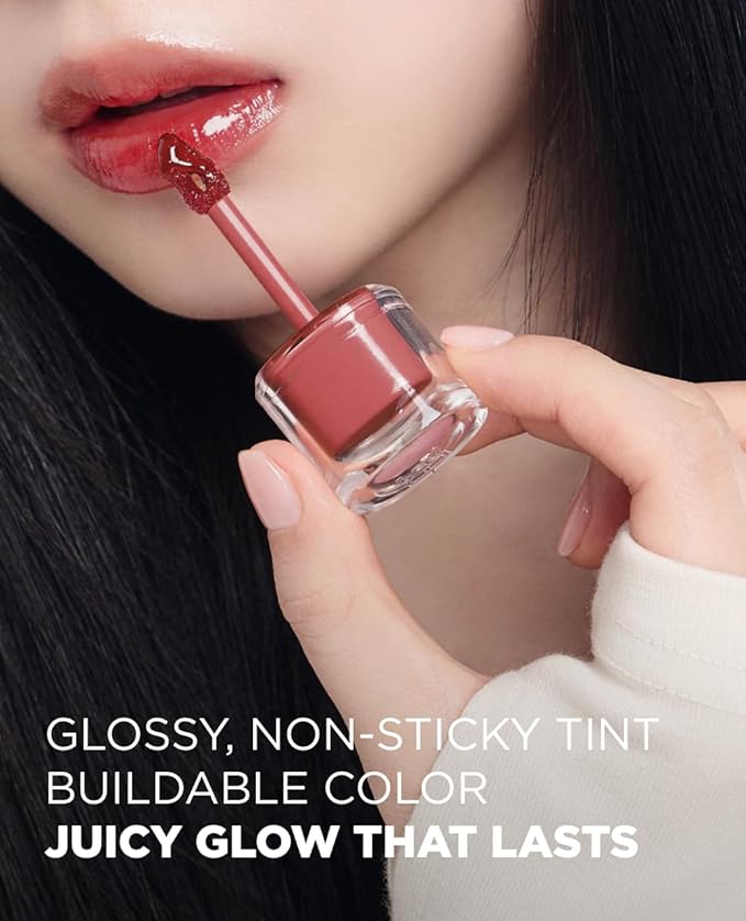 EITHER& Dewy Syrup Tint 09 – Vitalism | Vibrant & Fresh Color Lip Tint, All-Day Juicy Glow, Smudge-Proof, Hydrating, Long-Lasting, Non-Sticky Formula (4.3g)