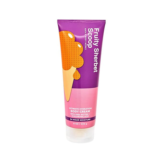 Bath & Body Works Fruity Sherbet Scoop Ultimate Hydration Body Cream Gift Set For Women, 8 Fl Oz (8 Fl Oz - Pack of 1, Fruity Sherbet Scoop)