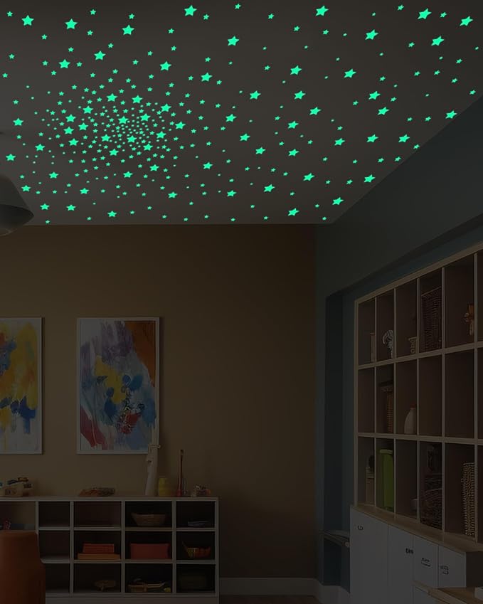 201 Pcs Glow in The Dark Stars Stickers, Boys Room Bedroom Ceiling Decor | Boys Girls Room Decor, Stars for Ceiling, Stocking Stuffers for Kids 8-12, Wall Stickers, Star Stickers, Ceiling Decor