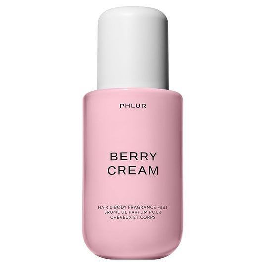 PHLUR Berry Cream Body Mist, 8 Fl Oz - Hair and Body Perfume for Women, Sweet Berries & Vanilla Perfume Body Spray with Strawberry, Cream, Vanilla Bean and Sugared Amber Fragrance