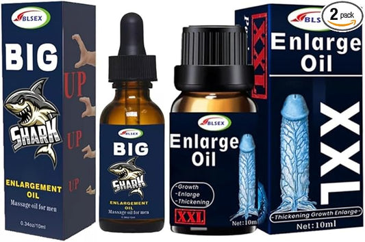 Natural Male XXL Extra Power Strength Massage Essential Oil Set - 2 Pieces (B360-383)