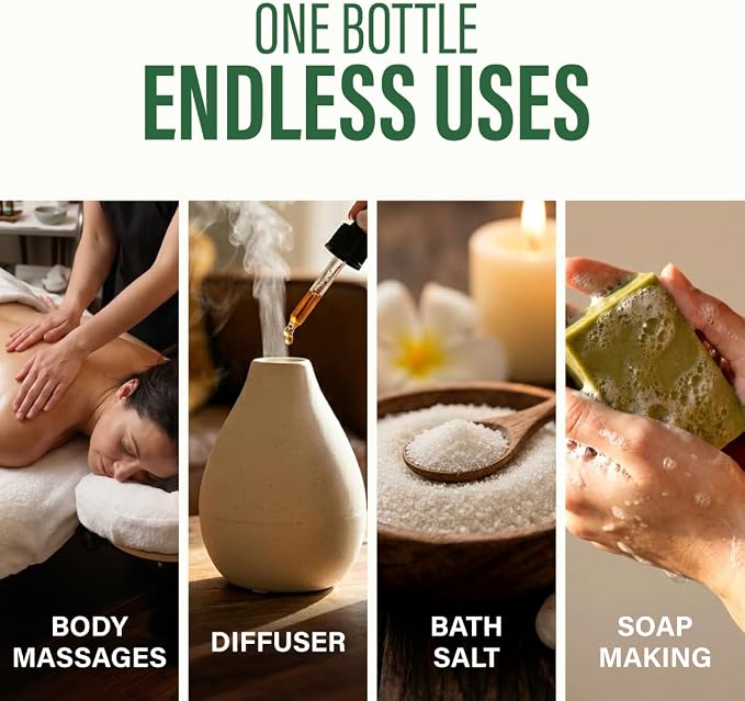 100% Pure Wintergreen Oil - 3.40 Fl Oz Wintergreen Essential Oil for Hair, Skin, Diffuser, Aromatherapy & DIY Soap Making Scent