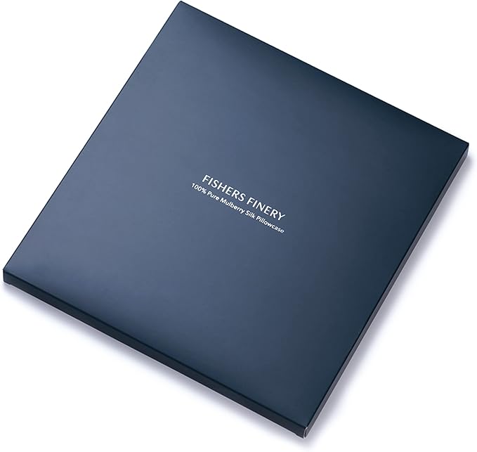 Fishers Finery 25mm 100% Pure Mulberry Silk Pillowcase Set (Silver King 2 Pack)