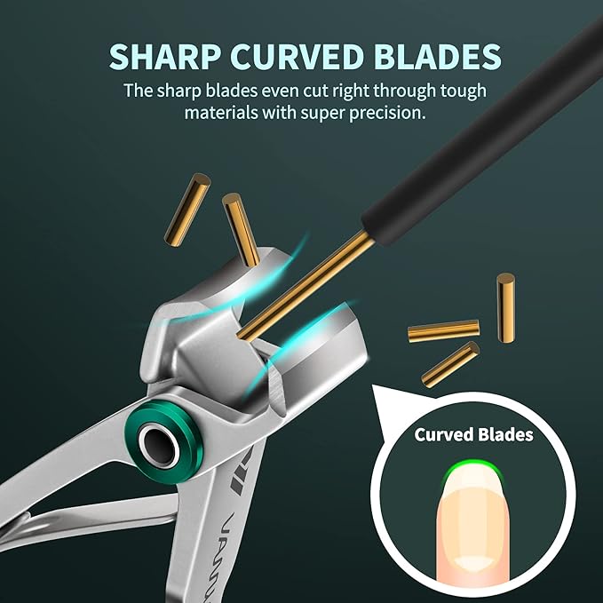 Nail Clippers for Thick Nails, 16mm Wide Jaw Opening Oversized Toenail Clippers Cutter with Sharp Curved Blade and Nail File, Heavy Duty Stainless Steel Fingernail Clippers for Seniors Elderly