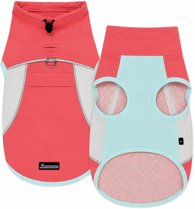 Dog Sun Protection Cooling Shirt,UPF 50+ UV Protection,Lightweight Breathable Cooling Vest, Sunblock Summer Clothes for Dogs (Tomato Red, Medium, Pull On)