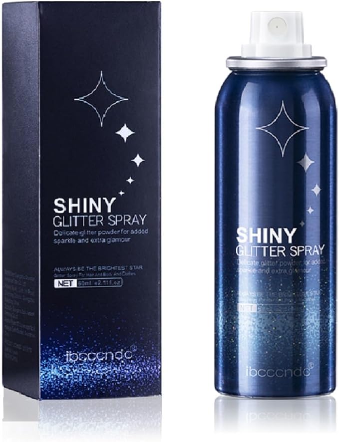 Body Glitter Spray for Hair, Body and Clothes - Long-Lasting Shimmer Suitable for Stage, Festival, Rave, Makeup, Prom - 60ML