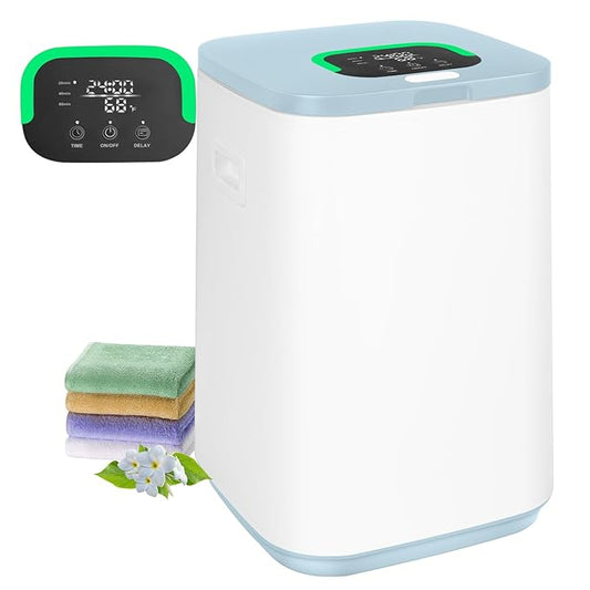 Towel Warmer for Bathroom, 23L Large Towel Warmers, Heated Towel Warmer Bucket with LED Display, 3 Heating Modes, 20/40/60 Min, Auto Shut Off, Child Lock, Blue