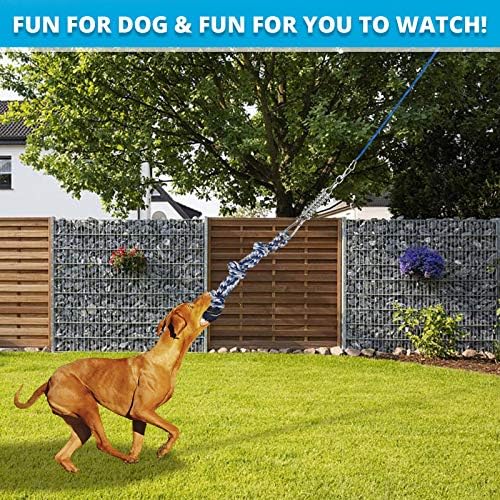 TRSMIMA Spring Pole Rope Toys - Spring Pole for Dogs Heavy Duty