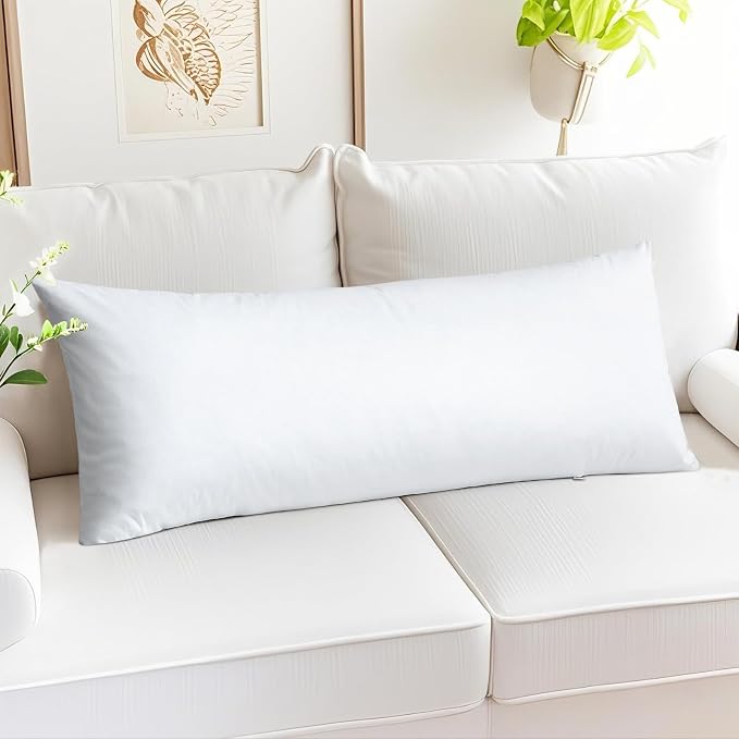 Artscope Luxury Velvet Lumbar Pillow Cover Super Soft Decorative Rectangle Pillowcases Soft Solid Cushion Cases for Couch Sofa Bedroom Car Decor 14x36 Inch White