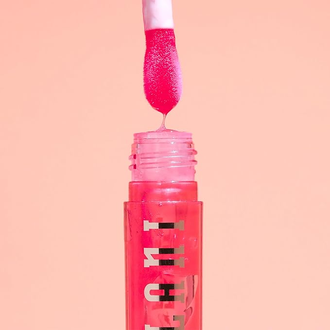 Milani Fruit Fetish Lip Oil Bundle with Vitamin E for Instant Hydration, Fruit Extract Infused Lip Treatment and Moisturizing Lip Gloss - Raspberry Peach + Strawberry Melon, 2pk