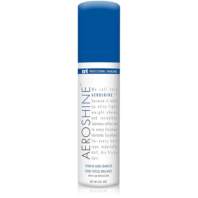 TRIDESIGN Aeroshine Styling Product - Premium Hair Gloss Spray for All Hair Types, Versatile Shine Spray for Men and Women, Strong Hold Finish, Travel Size, Perfect for Any Hairstyle - 3 Fl Oz