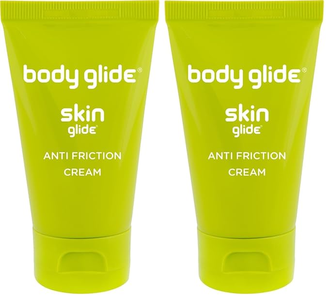 BodyGlide Skin Glide Anti Friction,Anti Chafing Cream helps prevent rubbing leading to chafing,blisters&irritation |-Anti chafe for thighs,feet,groin,butt,nipples,neck,waist&more | 1.6oz,(Pack of 2)