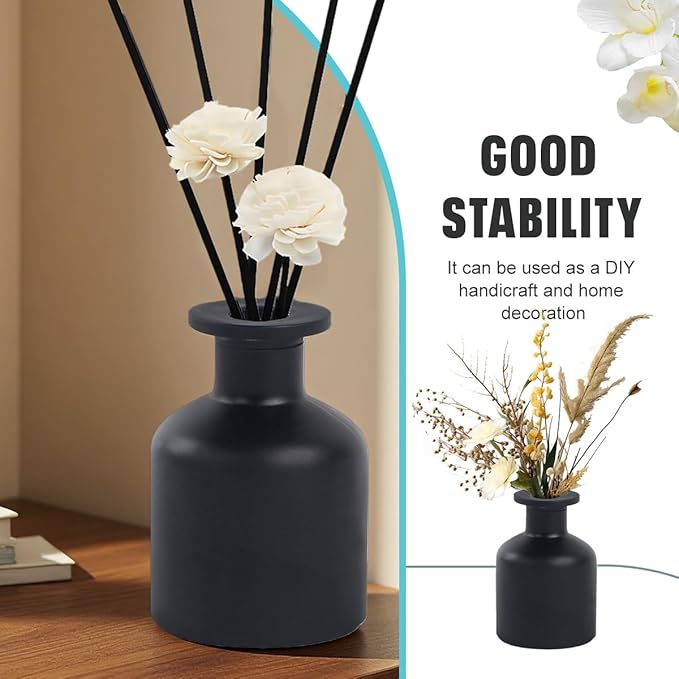 1PCS 150ml/5oz Empty Refillable Glass Diffuser Bottle Exquisite Essential Oils Container for DIY Replacement Aromatherapy Diffuser Sticks Sets Essential Oils Crafts Decor