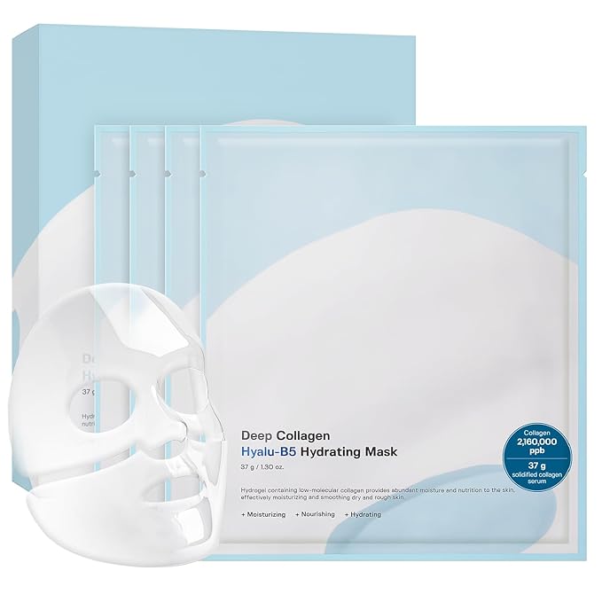 SUNGBOON EDITOR Deep Collagen Hyalu-B5 Overnight Mask Hydrating Mask for Wrinkle Care&Barrier Repair 2,160,000PPB Collagen+Hyaluronic Acid+Panthenol Korean Skincare,4ea Gifts for Women