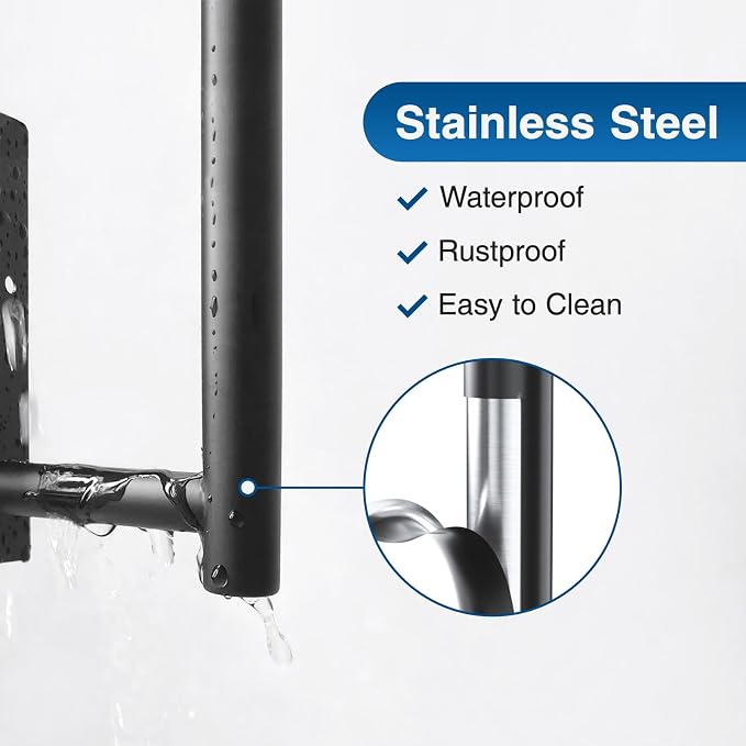 Paper Towel Holder,Self-Adhesive or Drilling， Matte Black, 1 Pack | SUS304 Stainless Steel,Kitchen Roll Dispenser Under Cabinet，Wall Mounted Rack