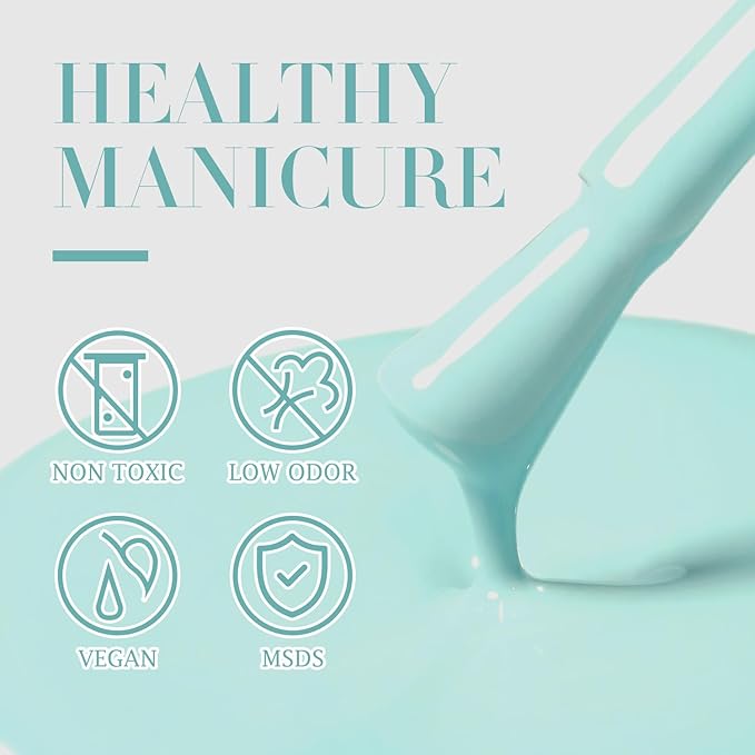 Double Rhythm Translucent Gel Polish Sheer Neutral Natural Light Milky Same Color Same Bottle 15ML Jelly UV Nail Polish Nail Art DIY at Home (Pale Blue-A1031)
