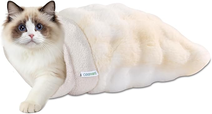 3 in 1 Semi-Enclosed Self Warming Burrow Cat Bed Sleeping Cave | Keep Warming, Machine Washable, Easy to Clean, Soft & Comfortable, Pet Beds fo Cats & Dogs, Cozy Privacy Nook