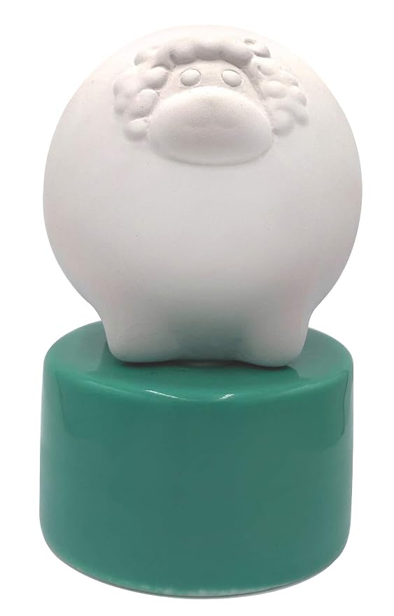Wild Essentials Counting Sheep Ceramic Aromatherapy Wicking Diffuser for Essential Oils and Fragrance, Non-Electric Air Freshener for Bedroom, Office, Bathroom, 5 inches tall
