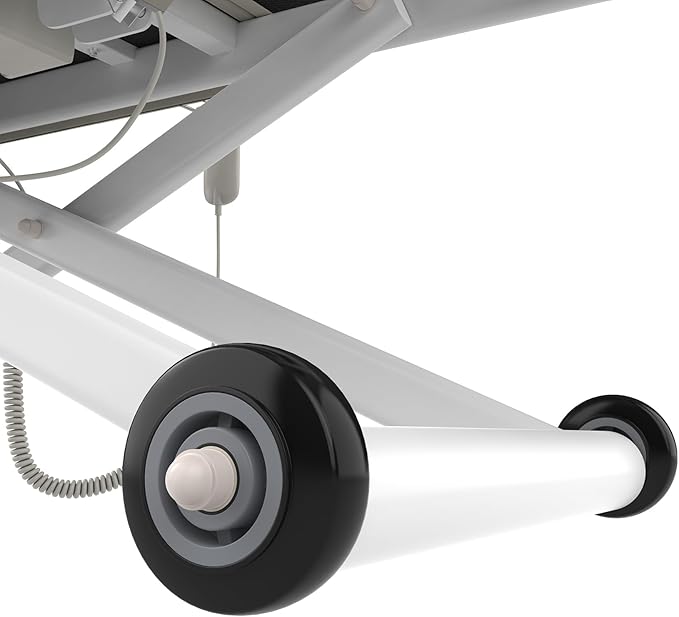 Electric Massage Bed with Adjustable Height and Backrest, Electric Massage Table for Treatment, Physical Therapy and Spa Facial Bed, 2 Motor, Hydraulic Equipment, Remote Control, 32 W x 75 L, White