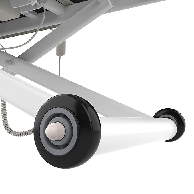 pouseayar Heavy Duty Electric Massage Table, Electric Lift and Electric Backrest 2 Motor Adjustable for Treatment/Medical Spa/Facial Bed/Beauty Bed/Massage Bed and More - 32 Wide x 75 Long - White