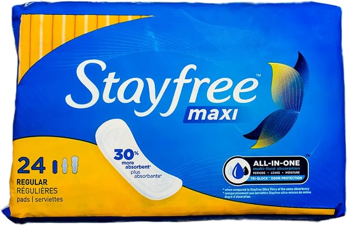 Stayfree Reg Maxi Pad 24ct