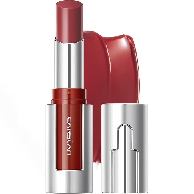 CARSLAN Essence Lipstick, Moisturizing, Plumping, Shiny Lip Color, Non Sticky Lipstick with Vitamin E, Sooth, Soften Lip, J303