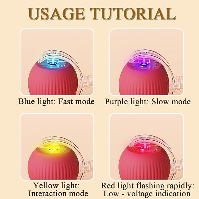 Interactive Pet Toy Ball, Automatic Dog Toy Interactive Dog Cat Toy Ball Dog & Cat Electric Active Toys, Smart Chase Pet Toy Ball for Dogs for Large Small Dogs Motion Activated，Gray