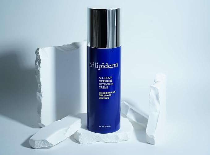 Trilipiderm Weekender Bundle – All-Body Moisture Retention Crème 2-Pack Travel Size – 1x SPF 30 Broad Spectrum Sunscreen 8 oz + 1x Original Formula 8 oz – Hydrating Skincare for All Skin Types