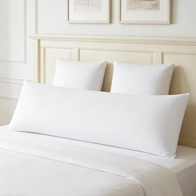 Leeden 14 x 36 Pillow Inserts Pack of 1 - Fluffy Lumbar Throw Pillow Inserts - Rectangle Interior Sofa Decorative Throw Pillows for Sofa, Couch and Home Decor- White Pillows