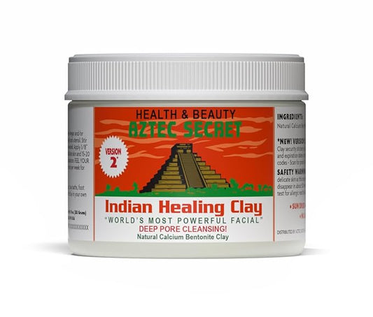 Aztec Secret - Indian Healing Clay 10oz Jar - Deep Pore Cleansing Facial & Body Mask – The Original 100% Natural Calcium Bentonite Clay