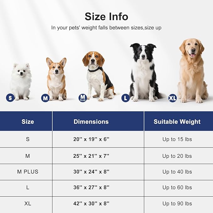 FURTIME Washable Dog Bed Large Sized Dogs, Comfy Fluffy Large Dog Bed | Removable Zipper Cover Machine Wash, Soft Orthopedic Bed Durable Pet Cuddler with Anti-Slip Bottom, 36"x27"x8", Grey