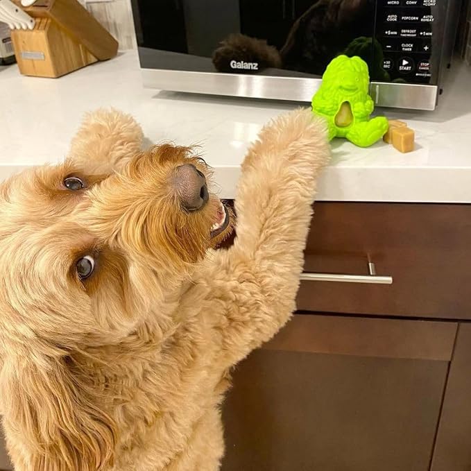 Yeti Puff & Play Interactive Dog Toy, Nugget Treat Dispenser, Green Yeti
