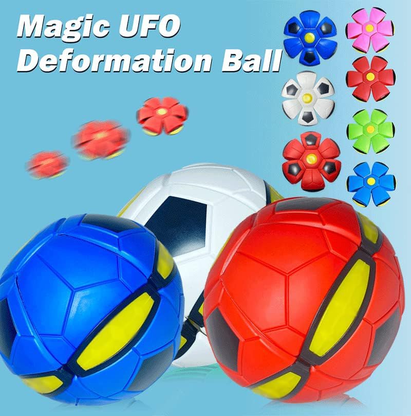 UFO Magic Ball 3-Light, Flat Toys Creative Flying Saucer Balls for Dogs