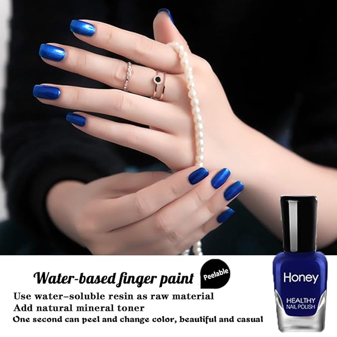 Non Toxic Nail Polish Set, Easy Peel Off and Fast Dry, Eco Friendly and Organic Water Based Nail Polish for Women, Teens (12 Bottles, 5ML)