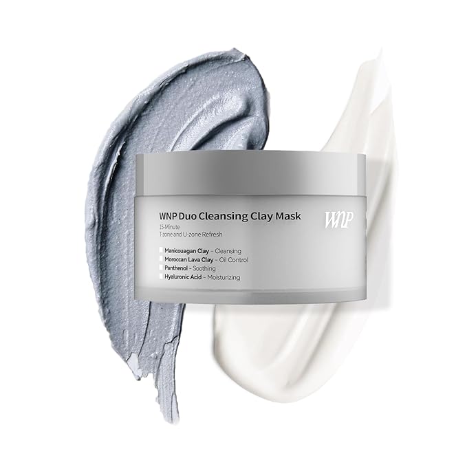 WNP Skincare Trio – Hyaluronic Acid Ampoules + Oil Suspension Serum + Dual Clay Mask for Deep Hydration, Barrier Repair, Oil Control & Pore Cleansing – For Dry & Sensitive Skin