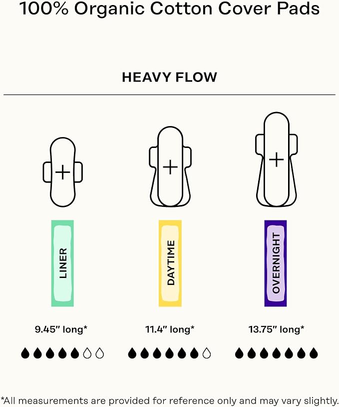 The Honey Pot Company - Herbal Sanitary Pads for Women - Heavy Flow w/Wings - Infused w/Essential Oils for Cooling Effect & Organic Cotton Cover - Feminine Care - 16 ct
