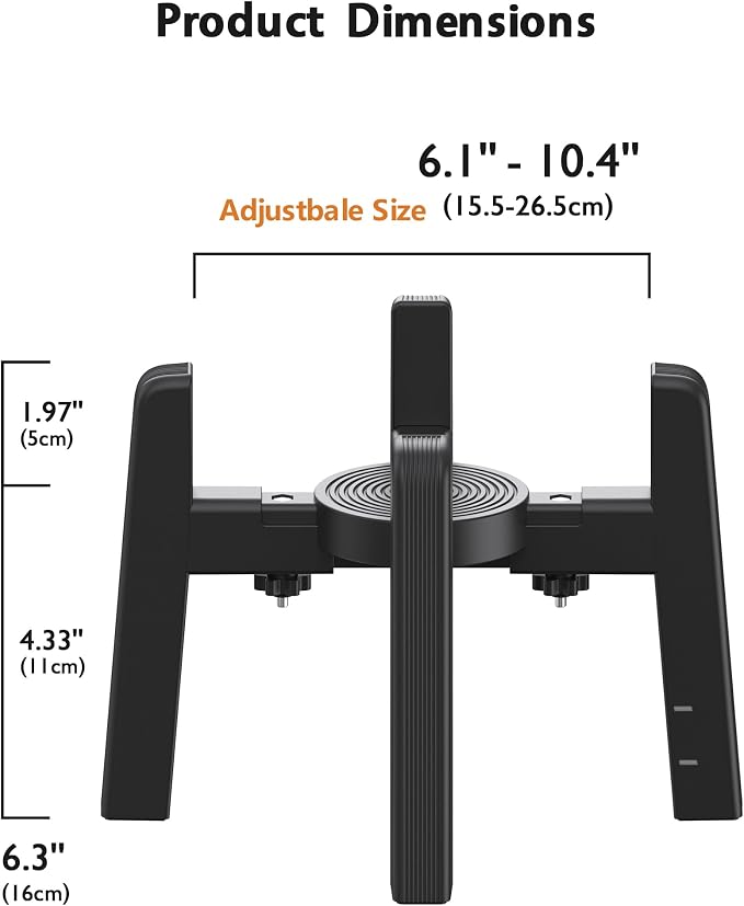 Dog Bowl Stand with Adjustable Width [Stand Only] | Elevated Pet Water & Food Bowl for Medium Dogs, Stable and Anti-Slip Raised Bowl