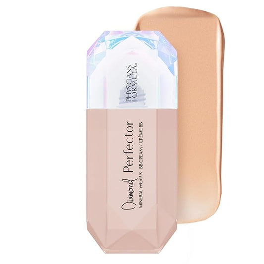 Physicians Formula Mineral Wear®Diamond Perfector BB Cream, 10 in 1 Skin Perfecting Beauty Balm, Lightweight & Luminous Finish - Light to Medium