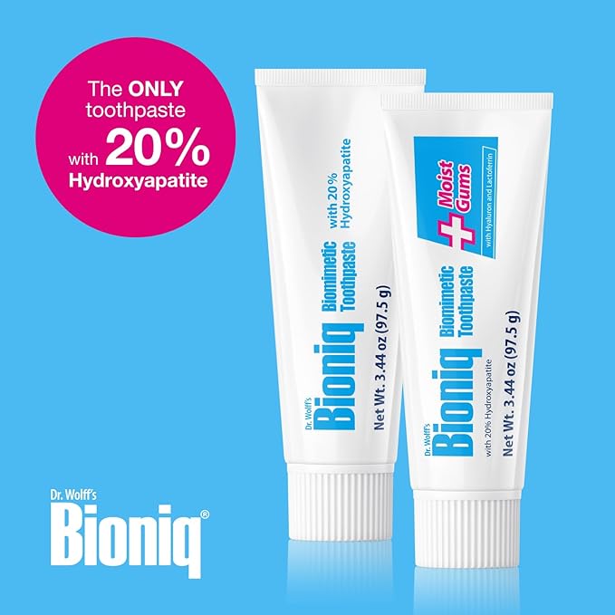 Bioniq Classic Fluoride Free Toothpaste with 20% Hydroxyapatite, Clinically Tested for Sensitive Teeth, Expert Enamel and Gum Care with Mint Flavor, Daily Use 3.44 oz 1pack