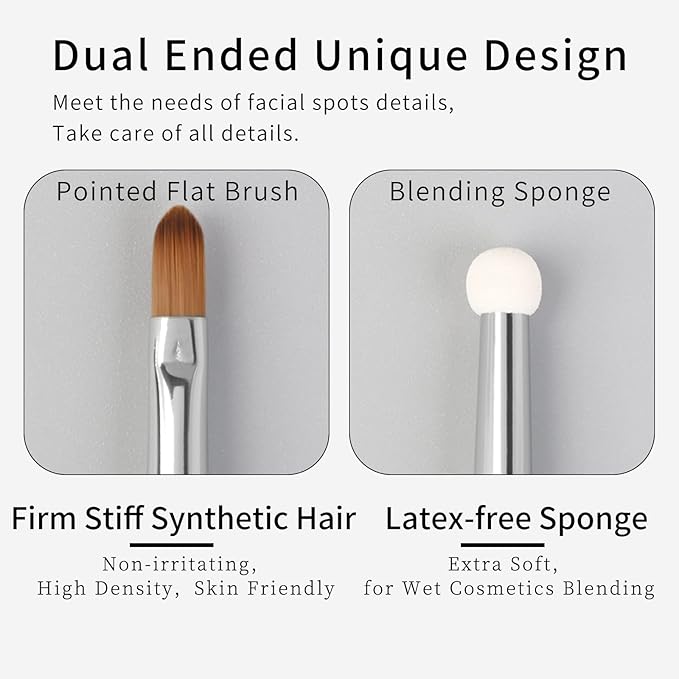 Small Concealer Brush Under Eye Sponge, Small Makeup Brush, Flat Concealer Brushes, Lipstick Brush, Lip Brushes, Flat Makeup Brush, Mini Under Eye Concealer Brush, Concealer Blending.