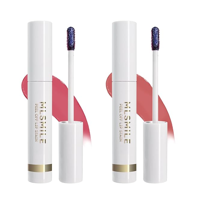 2PCS Lip Stain Peel Off， High Pigment Matte Lip Color,All-Day Vibrant Kiss-Proof Lip Stain, Long Lasting Waterproof Lip Tint for Women