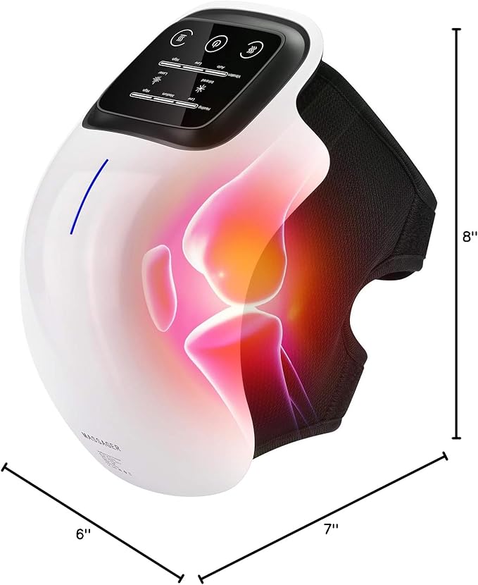 FORTHIQ Knee Massager Smart with Heat, Red Light and Vibration, 3-in-1 Cordless, 2025 Updated Edition, Gifts for Grandma & Grandpa, FSA-HSA Eligible