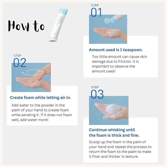 FANCL Double Cleanser set for Face Mild Cleansing Oil & Facial Cleansing Powder, Japanese Makeup Remover set