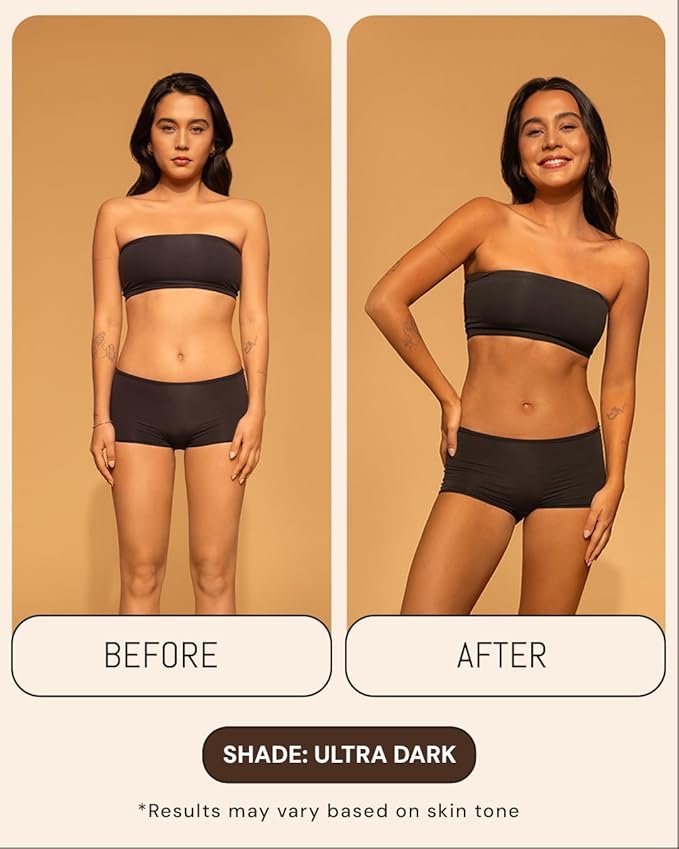 Ultra Dark Tanning Mousse 7oz - Made in the USA - Fast-Absorbing, Non-Sticky, Streak-Free, Vegan, Sunless Tanner for All Skin Types
