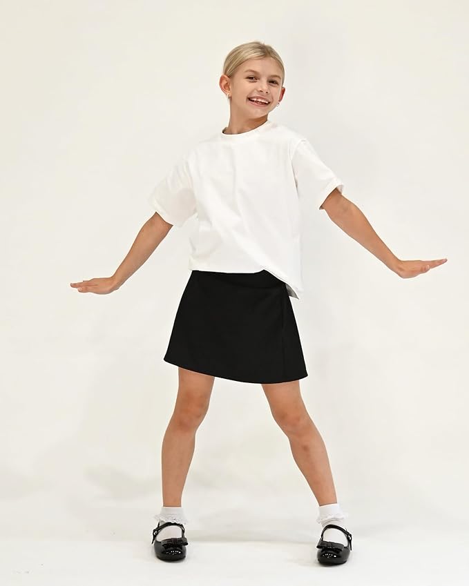 Stelle Girls Tennis Skirts with Pockets Athletic Skorts Inner Shorts High Waisted Sports Golf Running Skirt